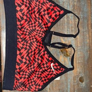 Nike size M red/black sports bra